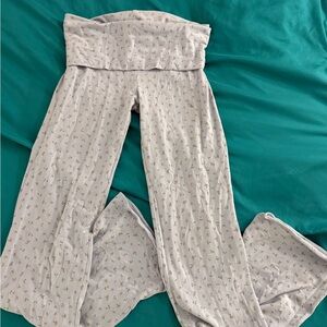 SKIMS Cream Patterned Pants